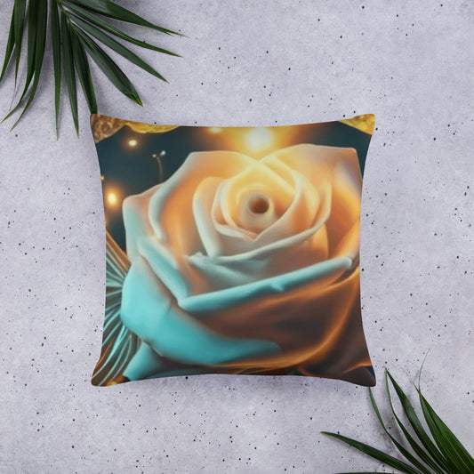 Glowing Rose Basic Pillow