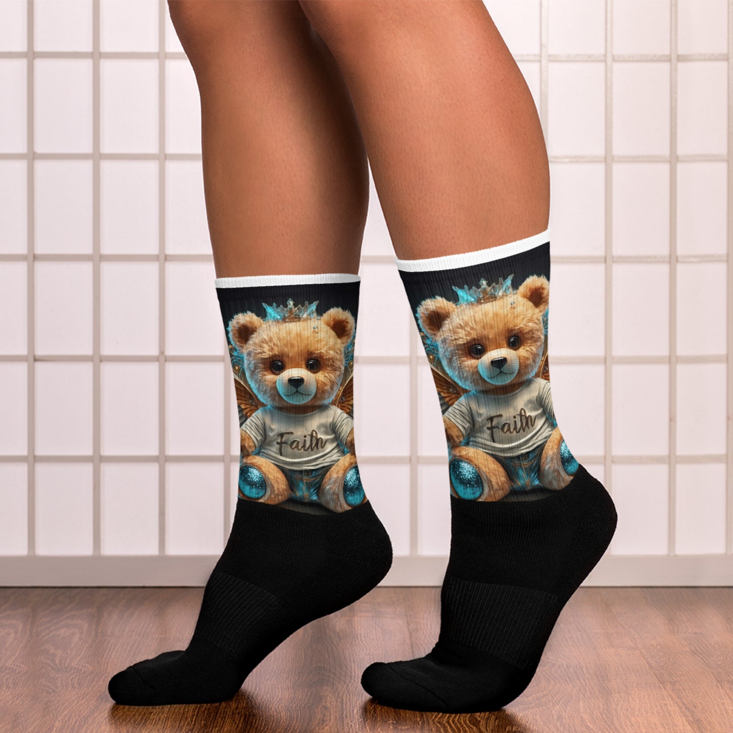 Angelic Teddy Bear Socks