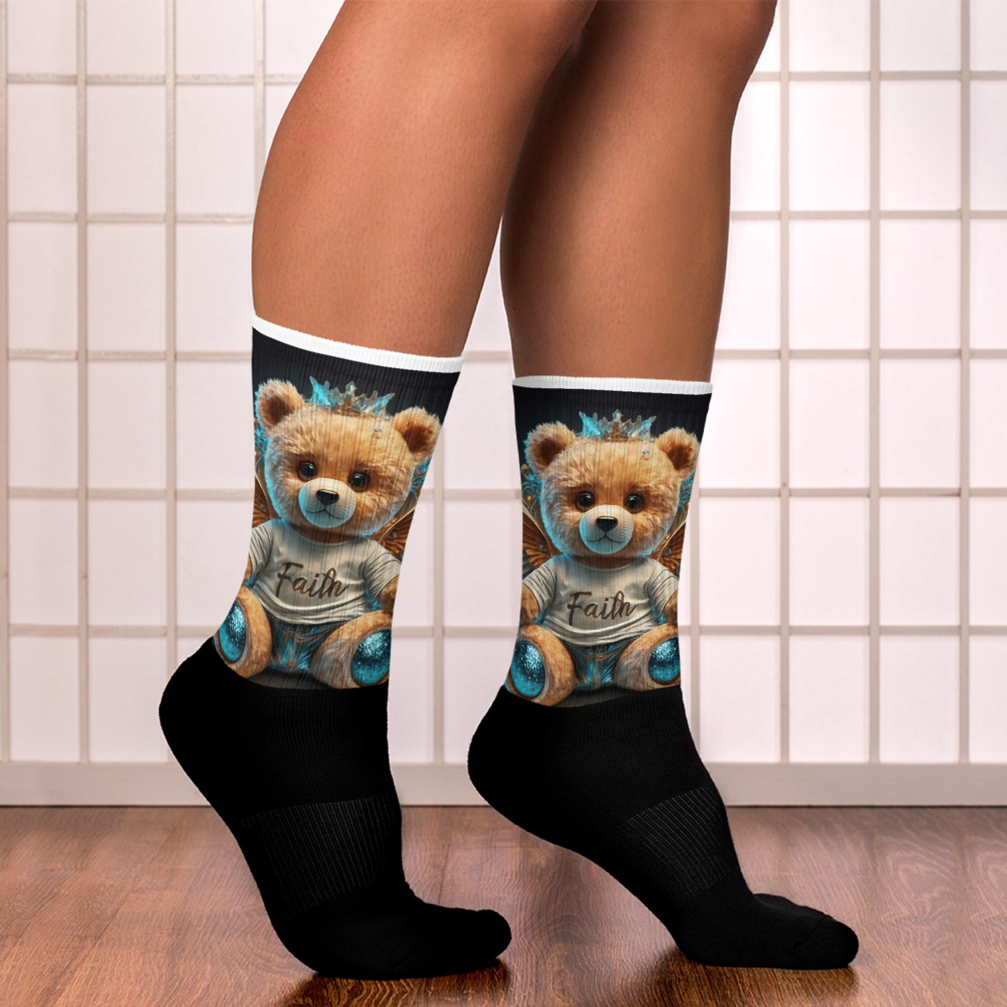 Angelic Teddy Bear Socks