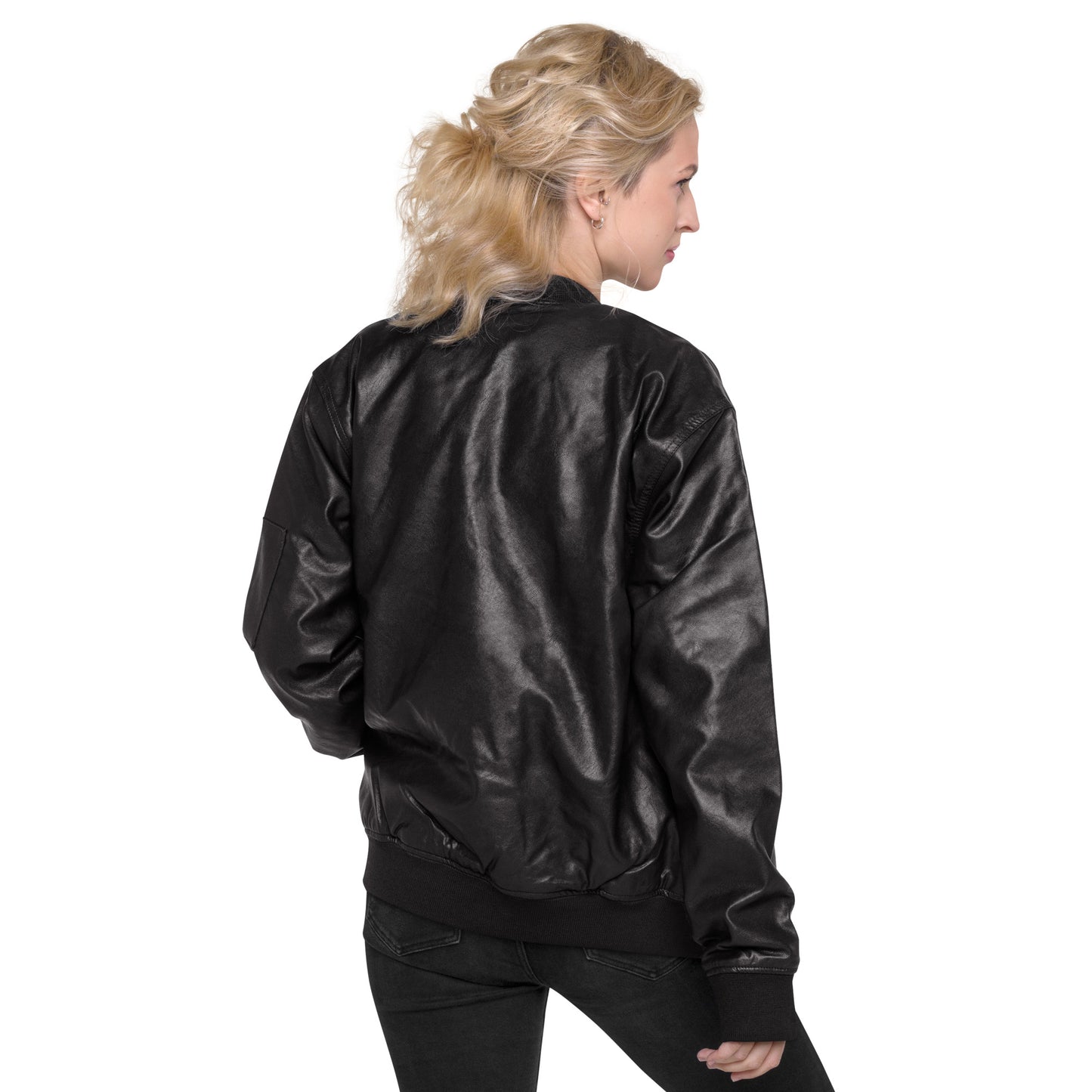 Virtuous Woman Leather Bomber Jacket