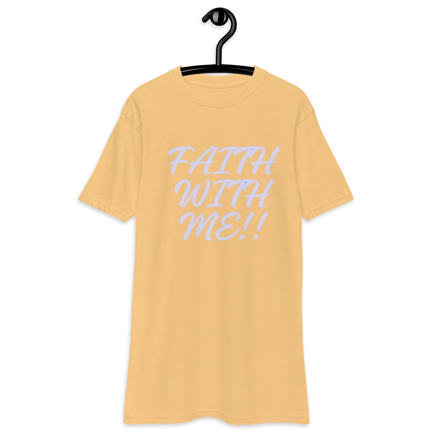 Faith With Me!! Men’s premium heavyweight tee