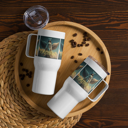 Faithful Angel Travel mug with a handle