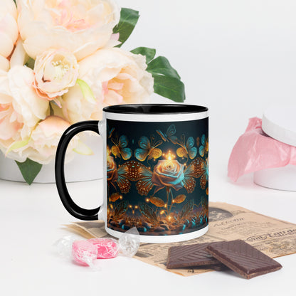 Glowing Rose Mug with Color Inside