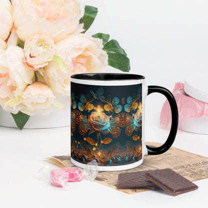 Glowing Rose Mug with Color Inside