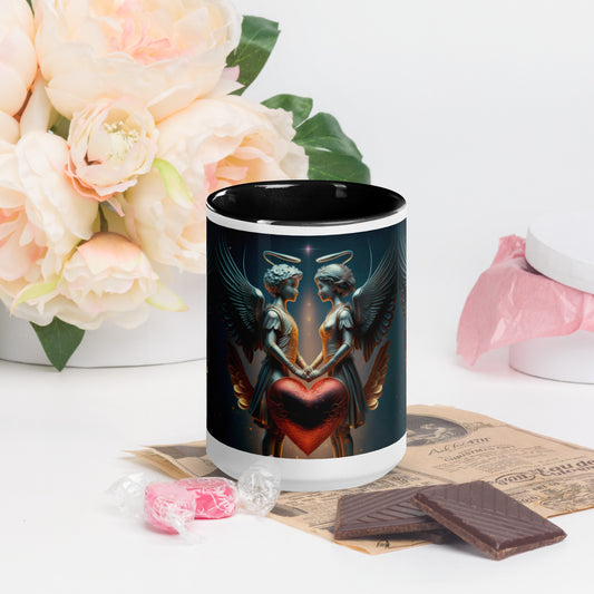 Angels In Love Mug with Color Inside