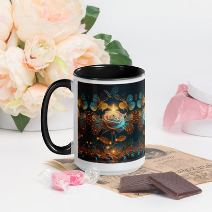 Glowing Rose Mug with Color Inside