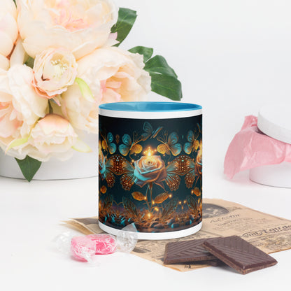 Glowing Rose Mug with Color Inside