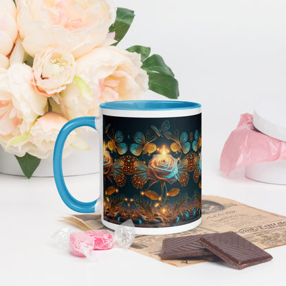 Glowing Rose Mug with Color Inside