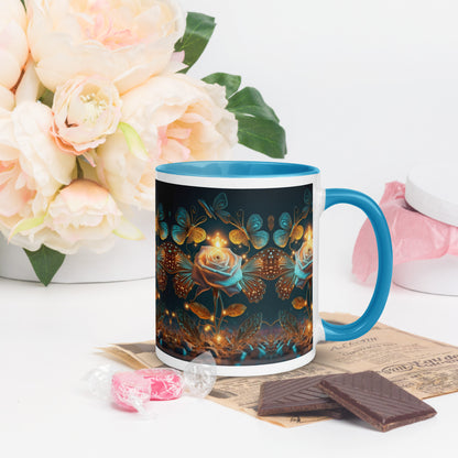 Glowing Rose Mug with Color Inside