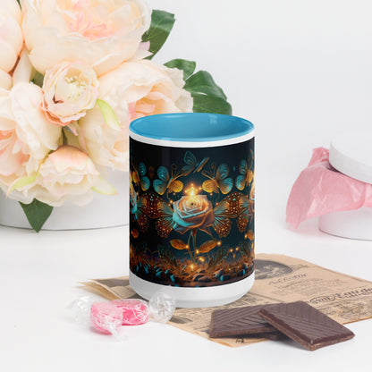Glowing Rose Mug with Color Inside