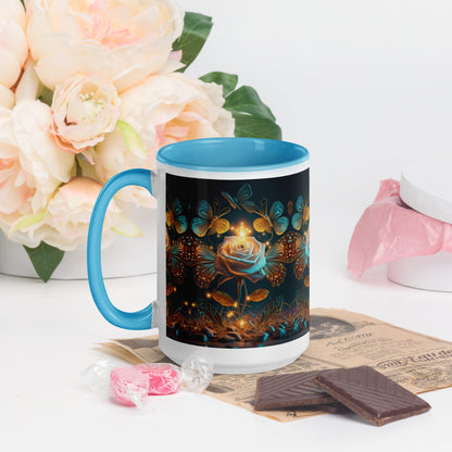 Glowing Rose Mug with Color Inside