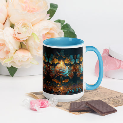 Glowing Rose Mug with Color Inside