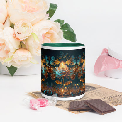 Glowing Rose Mug with Color Inside