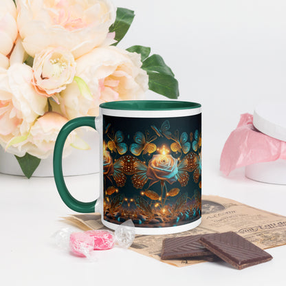Glowing Rose Mug with Color Inside