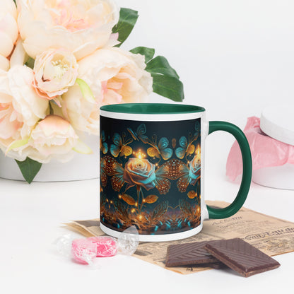Glowing Rose Mug with Color Inside