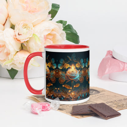 Glowing Rose Mug with Color Inside