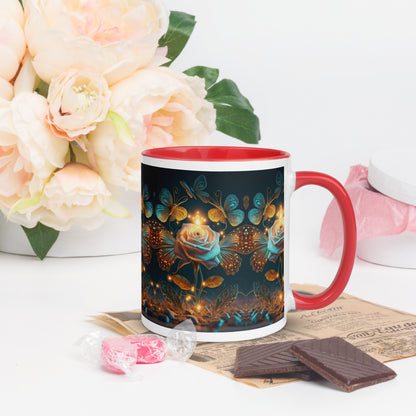 Glowing Rose Mug with Color Inside