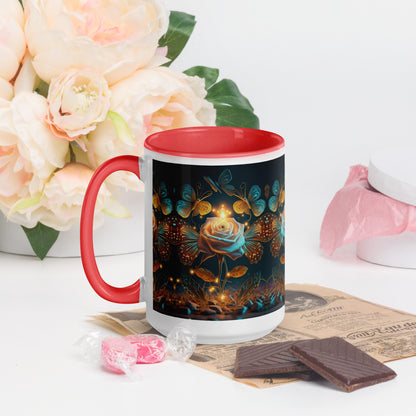 Glowing Rose Mug with Color Inside