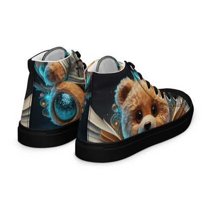 Angelic Teddy Bear Women’s high top canvas shoes