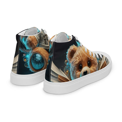 Angelic Teddy Bear Women’s high top canvas shoes